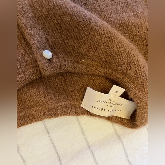 Sezane Gaspard Cardigan Size S in Camel - Picture 5 of 8